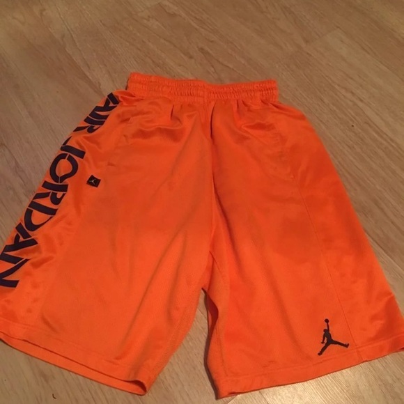orange jordan shorts